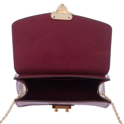 Bordo Deri Kadın Çapraz Askılı Çanta - S24K1BC78972-X31 - 4