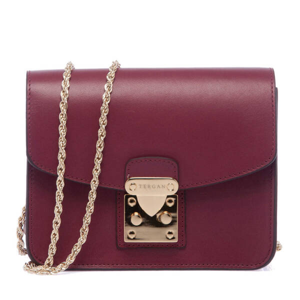 Bordo Deri Kadın Çapraz Askılı Çanta - S25K1BC78972-X31 - 1