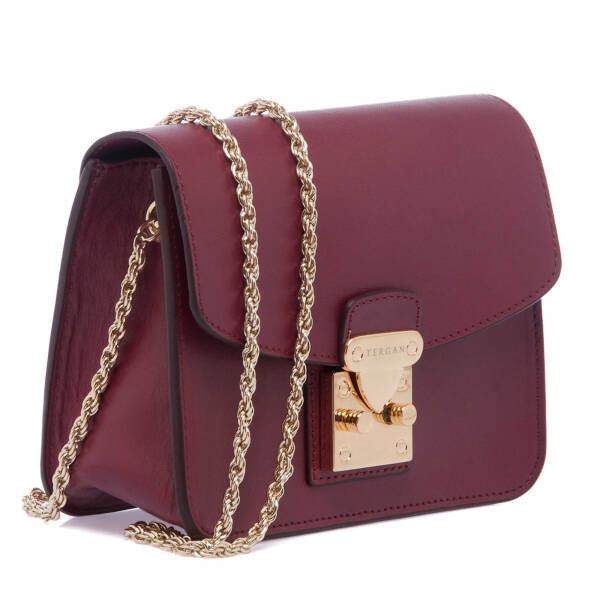 Bordo Deri Kadın Çapraz Askılı Çanta - S25K1BC78972-X31 - 2