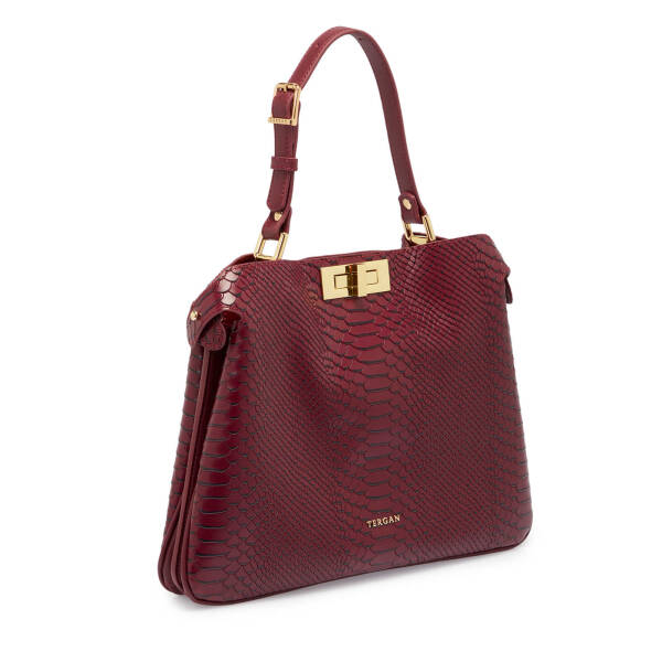 Bordo Deri Kadın Çapraz Askılı Çanta - S25K1BC80444-F9J - 2