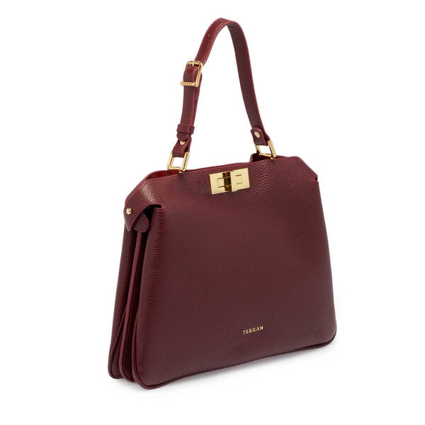 Bordo Deri Kadın Çapraz Askılı Çanta - S25K1BC80444-M71 - 2