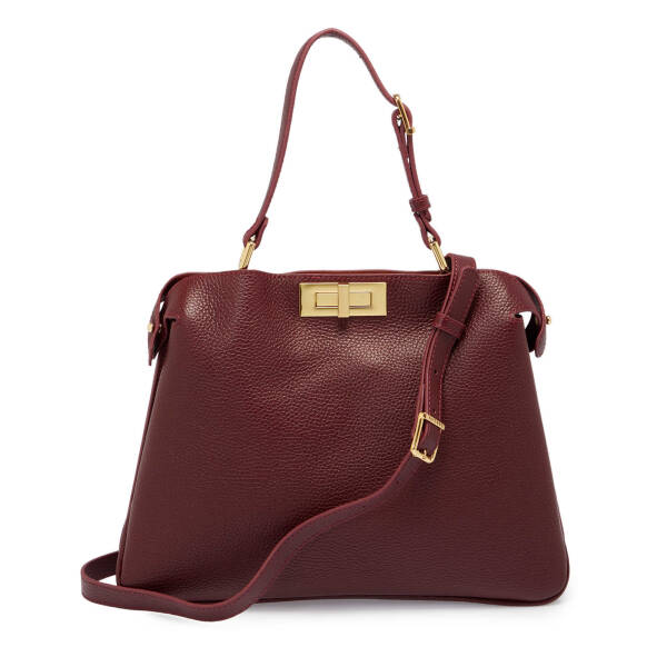 Bordo Deri Kadın Çapraz Askılı Çanta - S25K1BC80444-M71 - 3