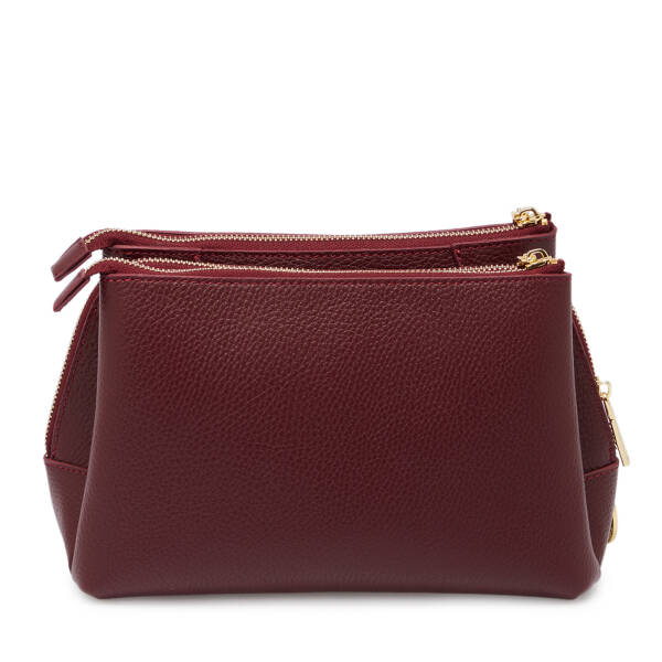 Bordo Deri Kadın Çapraz Askılı Çanta - S25K1BC80468-M71 - 3