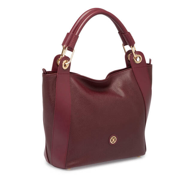 Bordo Deri Kadın Çapraz Askılı Çanta - S25Y1BC77736-D8M - Tergan