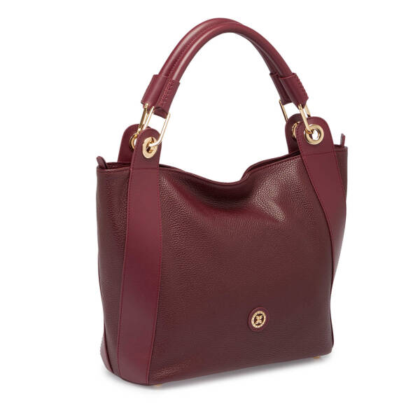 Bordo Deri Kadın Çapraz Askılı Çanta - S25Y1BC77736-D8M - 2