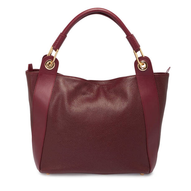 Bordo Deri Kadın Çapraz Askılı Çanta - S25Y1BC77736-D8M - Tergan