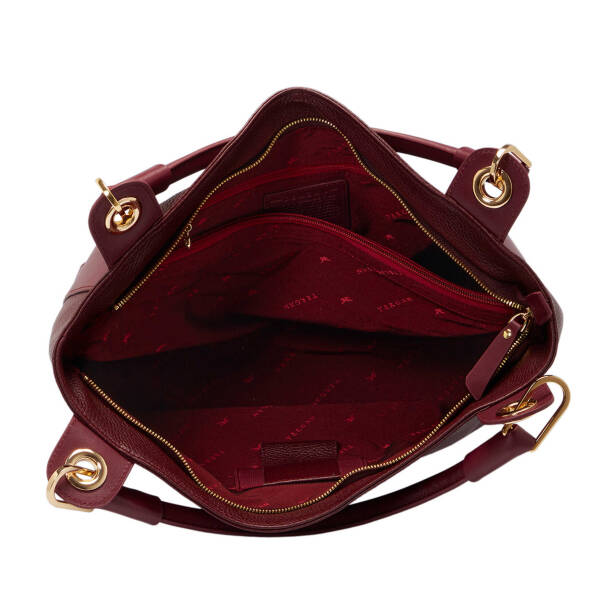 Bordo Deri Kadın Çapraz Askılı Çanta - S25Y1BC77736-D8M - Tergan