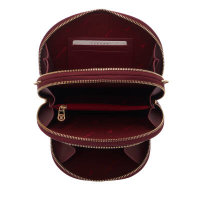 Bordo Deri Kadın Çapraz Askılı Çanta - S25Y1BC80431-K16 - 4