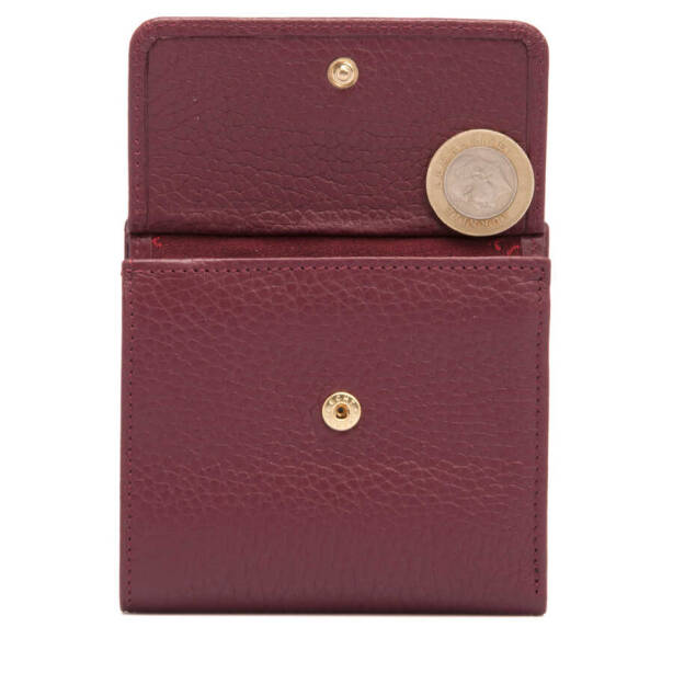 Bordo Deri Kadın Cüzdan - S1CB00005627-M71 - 3
