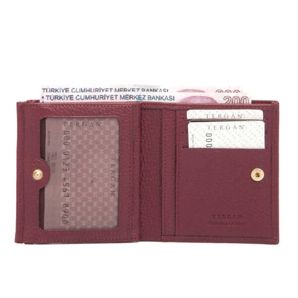 Bordo Hakiki Deri Kadın Cüzdan - S1CB00005627-M71 - 2