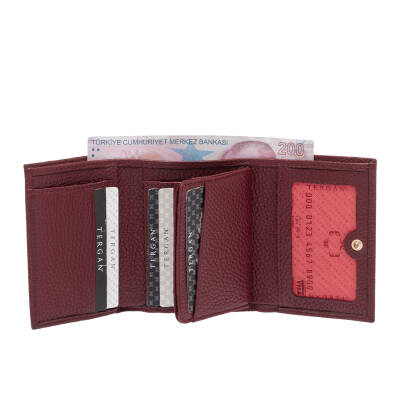 Bordo Deri Kadın Cüzdan - S1CB00005633-M71 - 2