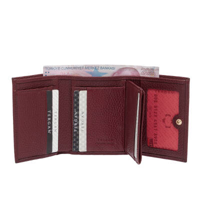 Bordo Deri Kadın Cüzdan - S1CB00005633-M71 - 3