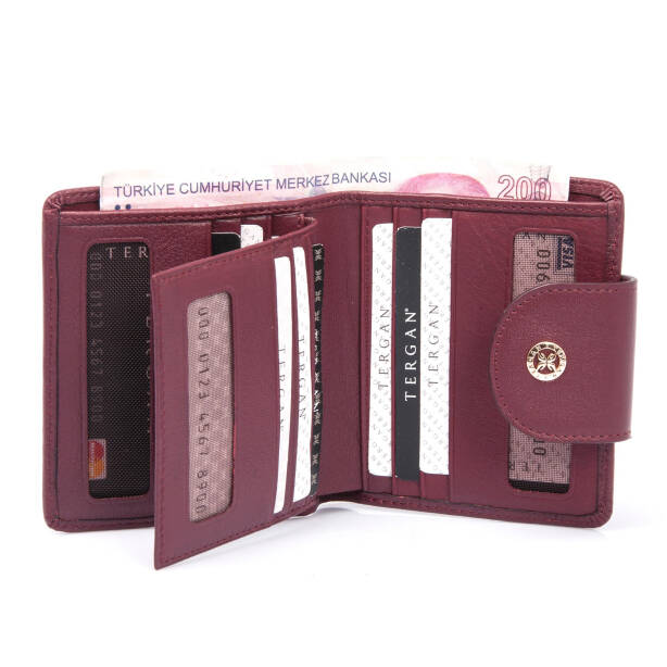Bordo Hakiki Deri Kadın Cüzdan - S1CB00005674-K16 - 5