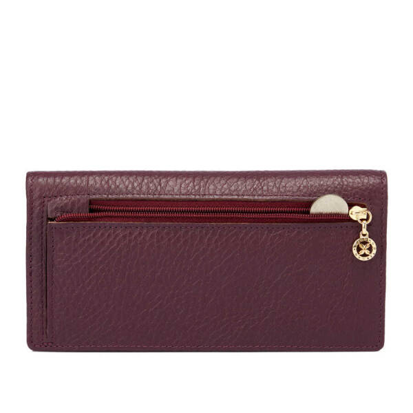 Bordo Hakiki Deri Kadın Cüzdan - S1CB00005685-M5D - 3