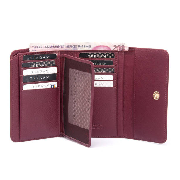 Bordo Hakiki Deri Kadın Cüzdan - S1CB00005730-K16 - 4