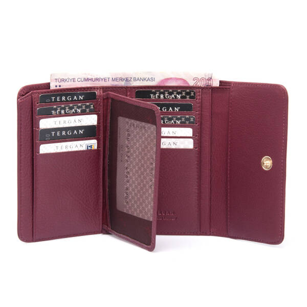 Bordo Hakiki Deri Kadın Cüzdan - S1CB00005730-K16 - 4