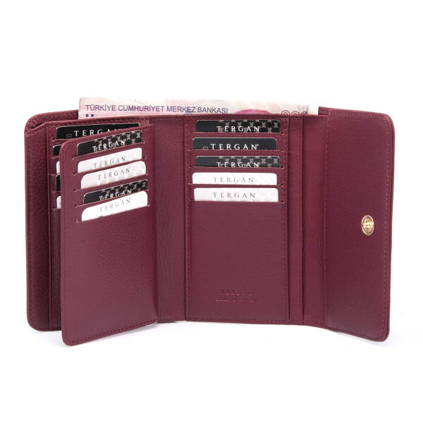 Bordo Hakiki Deri Kadın Cüzdan - S1CB00005730-K16 - 6