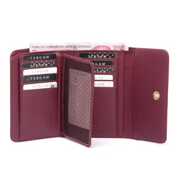 Bordo Hakiki Deri Kadın Cüzdan - S1CB00005730-K16 - 5