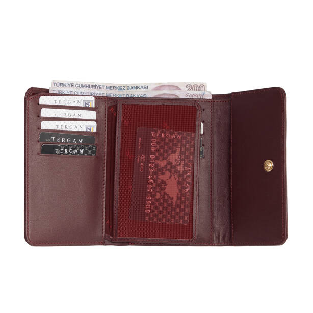Bordo Hakiki Deri Kadın Cüzdan - S1CB00005730-X31 - 2