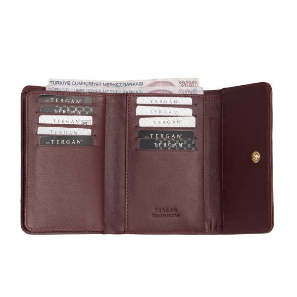 Bordo Hakiki Deri Kadın Cüzdan - S1CB00005730-X31 - 3