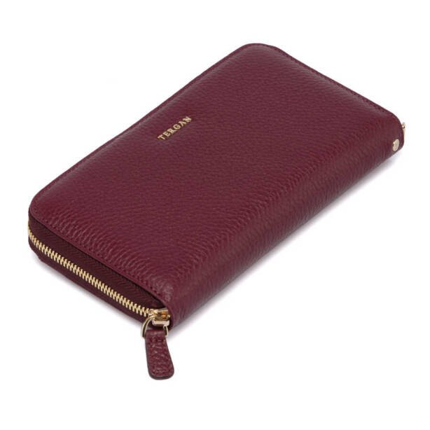 Bordo Hakiki Deri Kadın Cüzdan - S1CB00005734-M71 