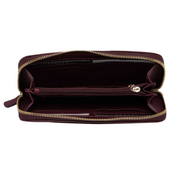 Bordo Hakiki Deri Kadın Cüzdan - S1CB00005734-M71 - 3