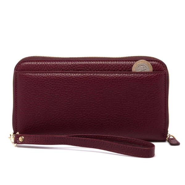 Bordo Hakiki Deri Kadın Cüzdan - S1CB00005734-M71 - 4