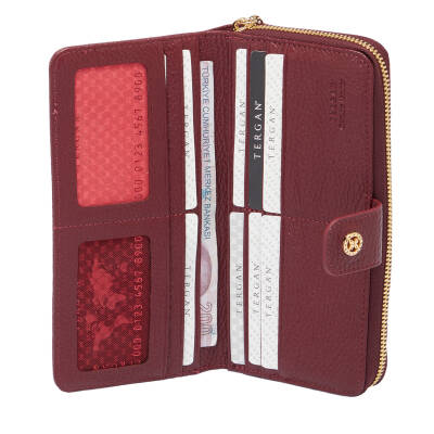 Bordo Deri Kadın Cüzdan - S1CB00005789-M71 - 3