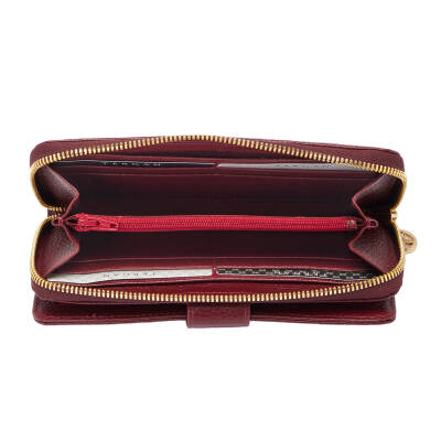 Bordo Deri Kadın Cüzdan - S1CB00005789-M71 - 4