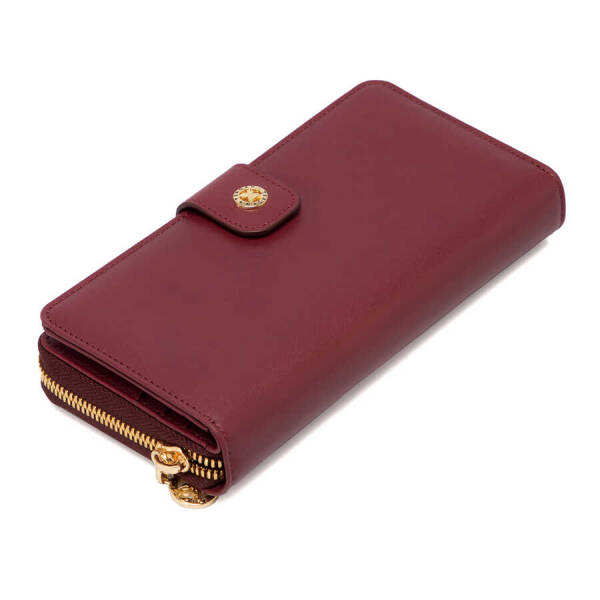 Bordo Hakiki Deri Kadın Cüzdan - S1CB00005789-X31 - 1