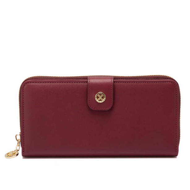 Bordo Hakiki Deri Kadın Cüzdan - S1CB00005789-X31 - 2