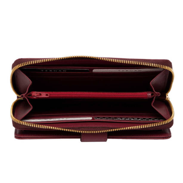 Bordo Hakiki Deri Kadın Cüzdan - S1CB00005789-X31 - 4