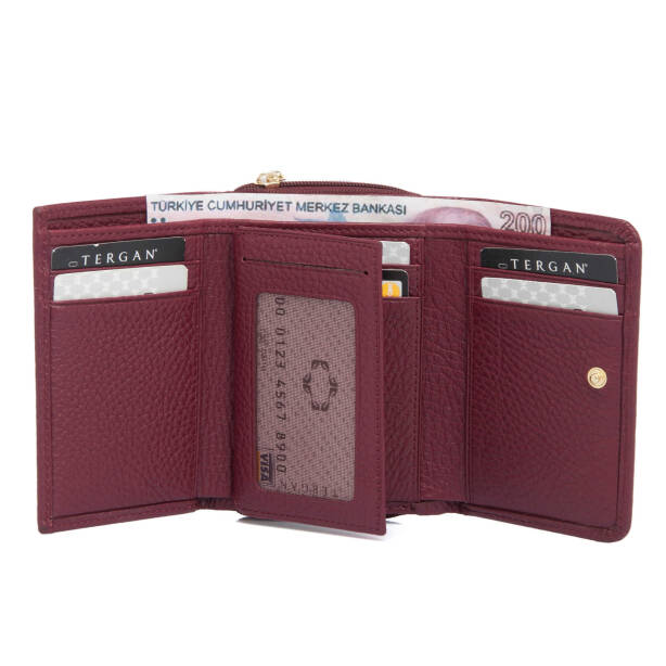 Bordo Hakiki Deri Kadın Cüzdan - S1CB00005798-M71 - 2