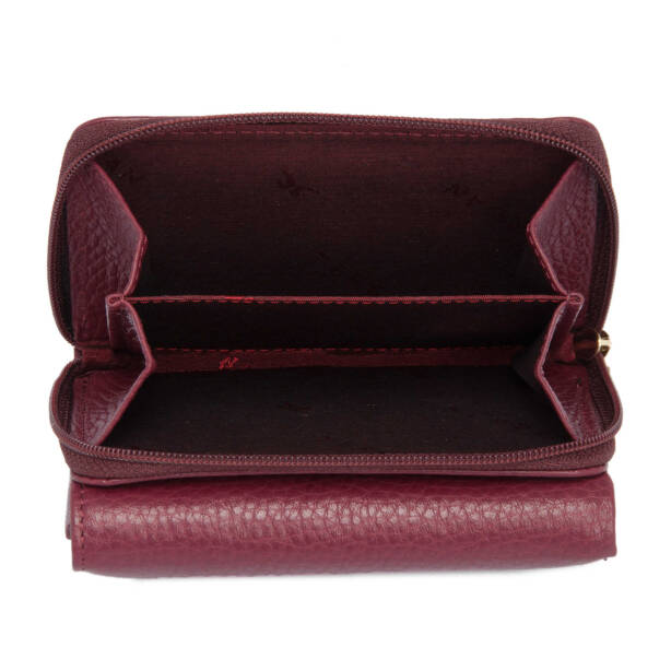 Bordo Hakiki Deri Kadın Cüzdan - S1CB00005798-M71 - 4