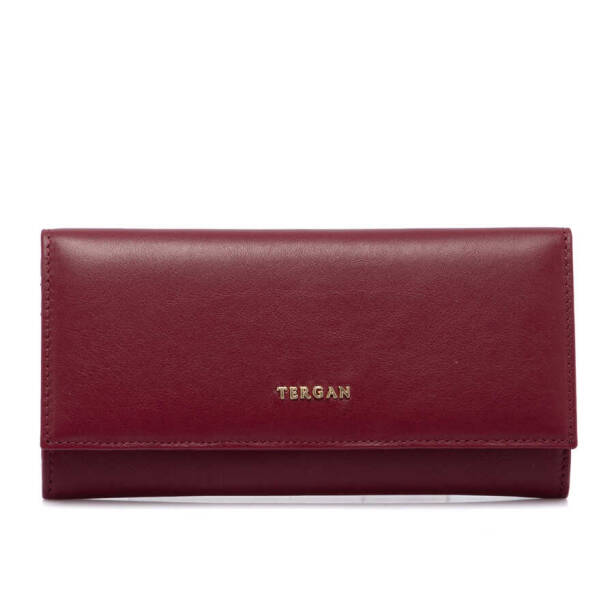 Bordo Hakiki Deri Kadın Cüzdan - S1CB00005807-K16 - Tergan