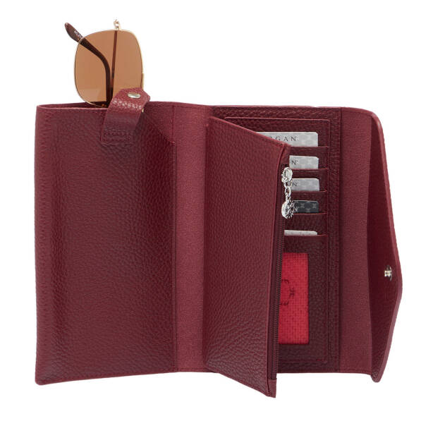 Bordo Deri Kadın Cüzdan - S1CB00005811-M71 - 3