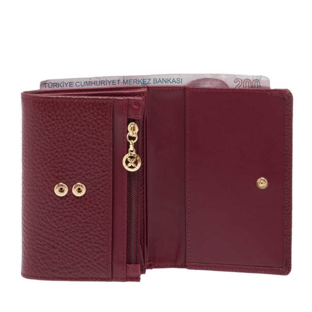 Bordo Deri Kadın Cüzdan - S1CB00005815-D8M - 2