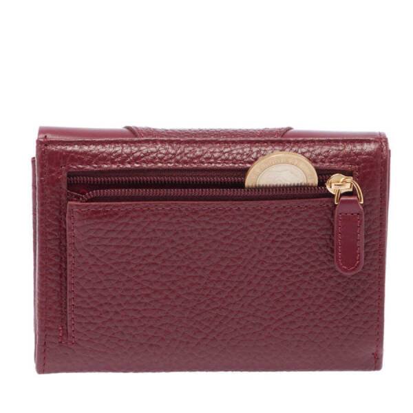 Bordo Deri Kadın Cüzdan - S1CB00005815-D8M - 4