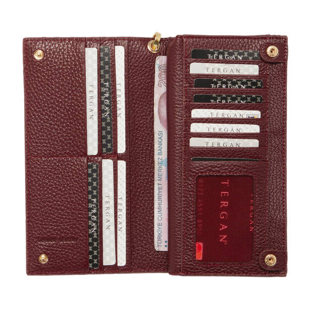 Bordo Deri Kadın Cüzdan - S1CB00005817-M71 - 2