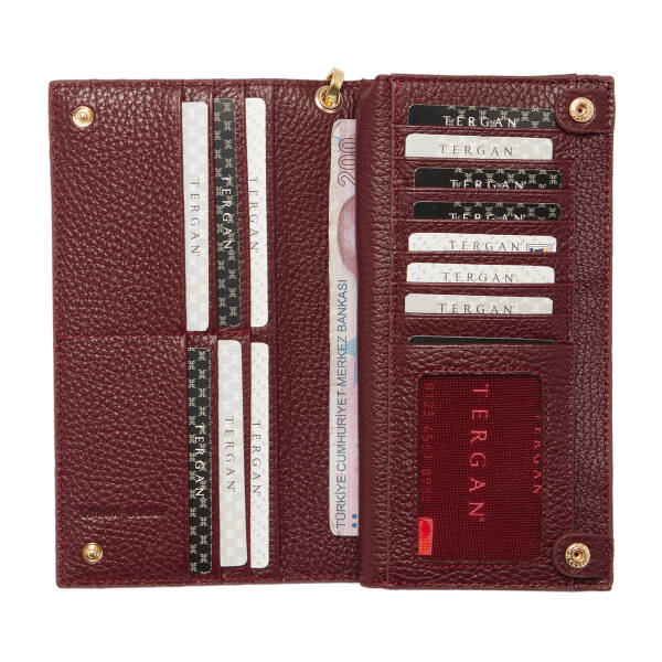 Bordo Deri Kadın Cüzdan - S1CB00005817-M71 - 2