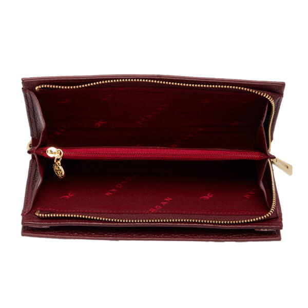 Bordo Deri Kadın Cüzdan - S1CB00005817-M71 - 3