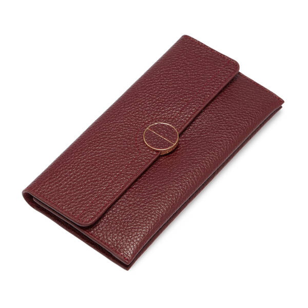 Bordo Hakiki Deri Kadın Cüzdan - S1CB00005820-M71 - 1