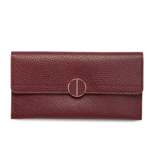 Bordo Hakiki Deri Kadın Cüzdan - S1CB00005820-M71 - 2
