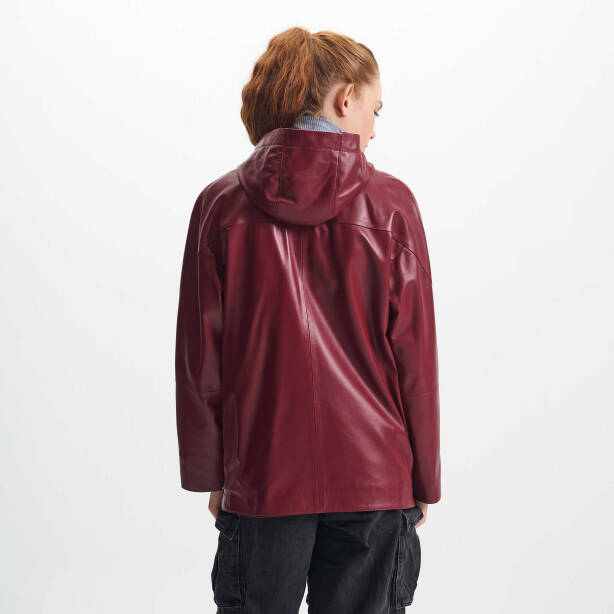 Bordo Deri Kadın Deri Mont - K24KDM320460-Q4N - Tergan