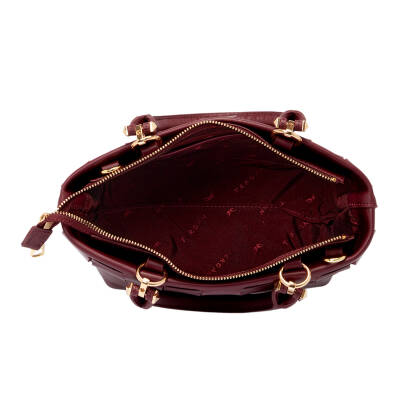 Bordo Deri Kadın El Çantası - S25Y1BC80408-X31 - 4