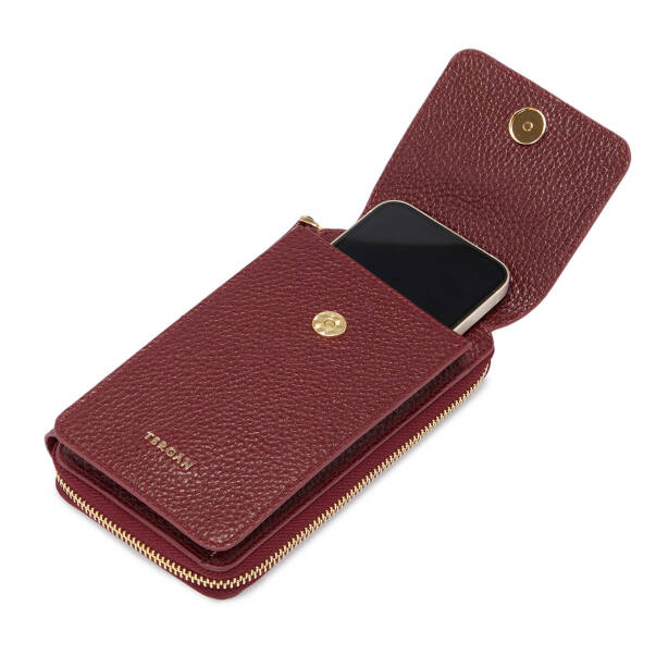 Bordo Deri Kadın El Çantası - S25Y1BC80438-M71 - 3