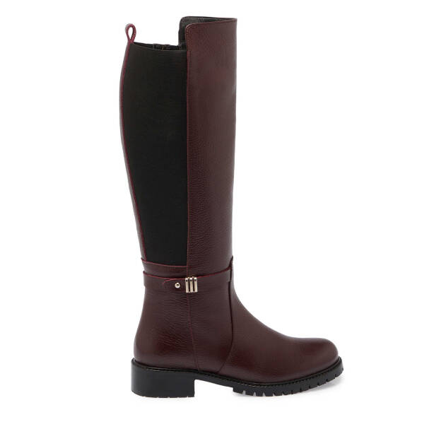 Bordo Deri Kadın Klasik Çizme - K24K1CM67712-M71 - 3