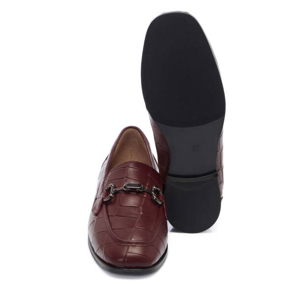 Bordo Deri Kadın Loafer - K25I1AY68041-N77 - 4