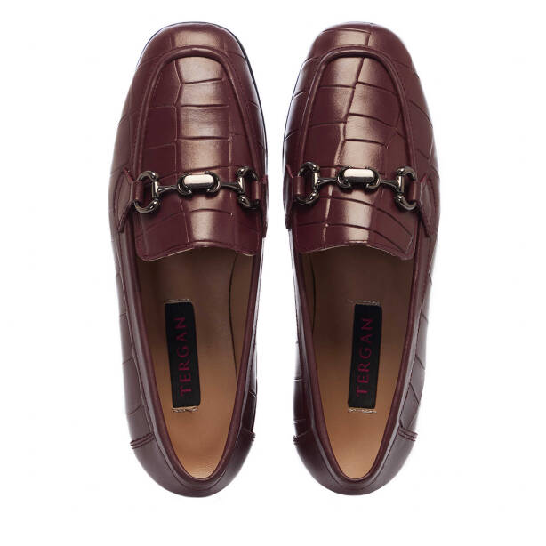 Bordo Deri Kadın Loafer - K25I1AY68041-N77 - 5