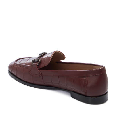  Bordo Deri Kadın Loafer - K25I1AY68041-N77 - 2